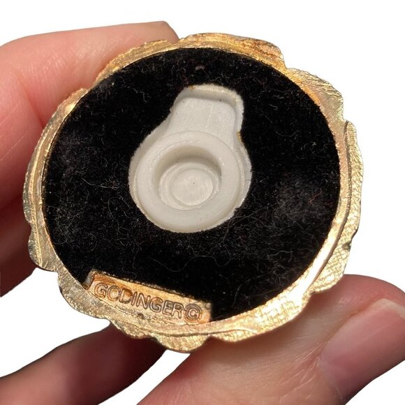 GODINGER 1994 Gold Metal Christmas Santa Salt & Pepper Shakers - Picture 7 of 7